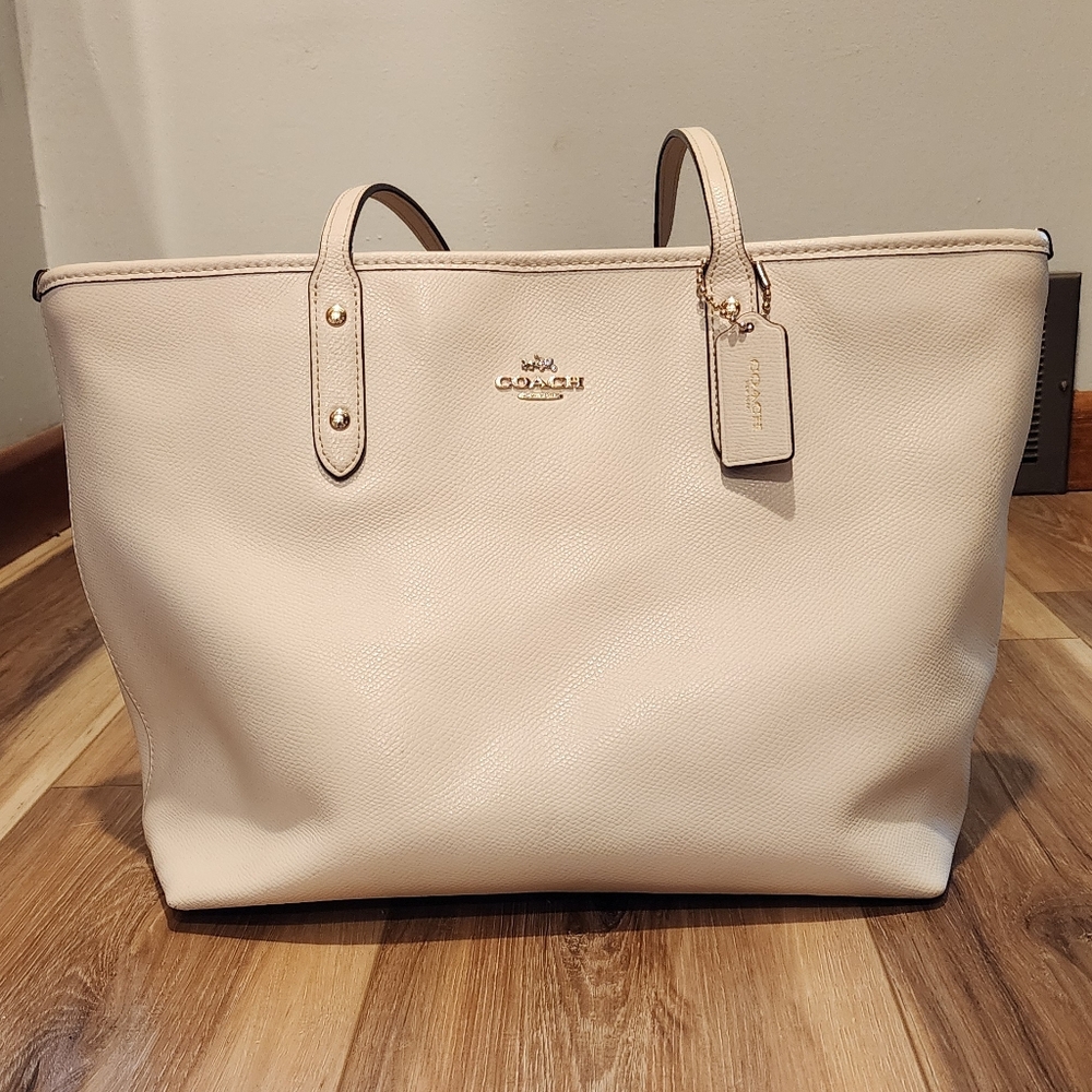 White Coach Tote Handbag